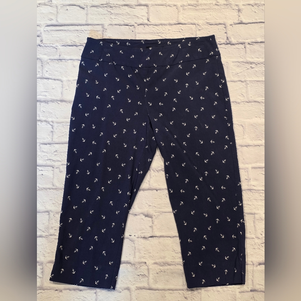 Zac & Rachel Navy Capri with Nautical Accents